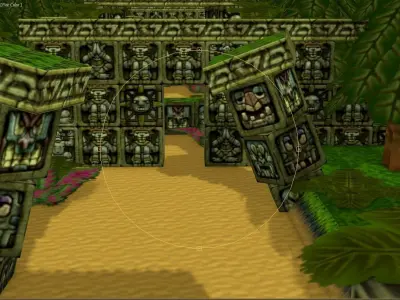 Crash Bandicoot Forest Scene Low-poly 3D model