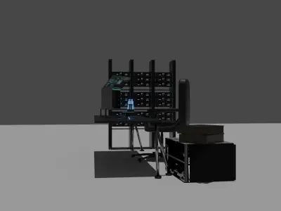 Sci fi setup - computer  3D model