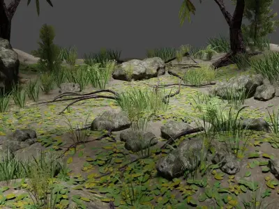Forest Path Scene 3D model