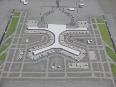 Kunming - Changshui International Airport - KMG Low-poly 3D model