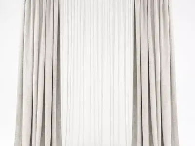 Curtains517 curtain Low-poly 3D model