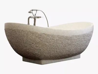 Spiritofstone terrazzo old boat white 3D model