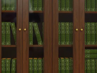 Built-in bookcase 1500 3D model