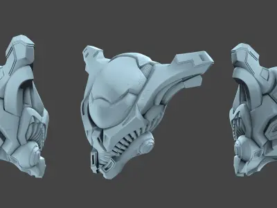 Helmet elien 01 02 3D model