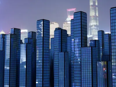 Futuristic Metropolis- A 3D Model Cityscape 3D model