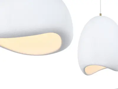 Nordic Style Resin Oval Pendant Lights PRO Royalty free 3D model