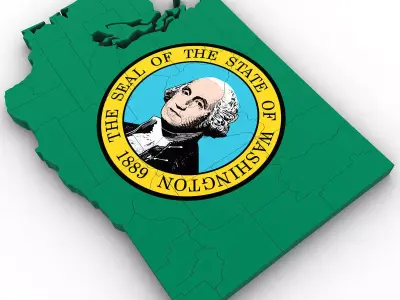 Washington Political Map 3D model