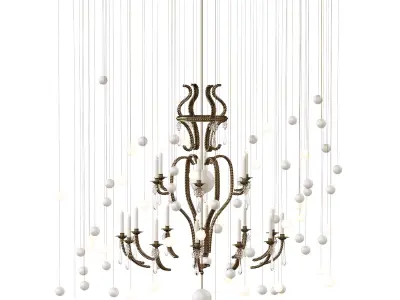 Contemporary Le Merveilleux Black Chandelier  3D model