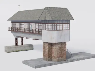 Gantry signal tower 3D model