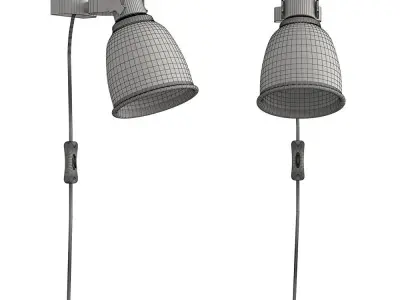 HEKTAR wall lamp with cord 3D model