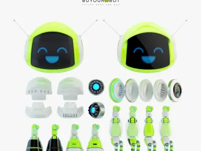 Lovely robot - companion X 3D model