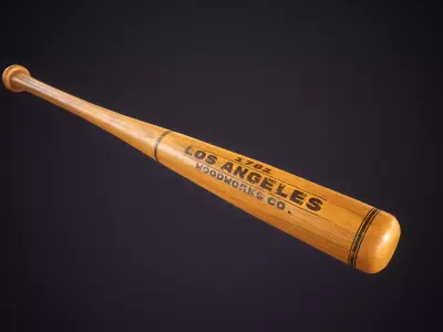 Baseball Bats Set Low-poly 3D model