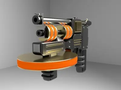 Sci-fi weapon Low-poly 3D model