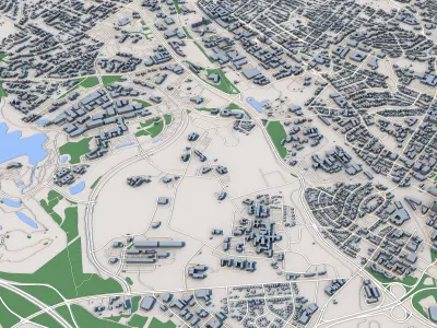 Raleigh City North Carolina United States 3D model