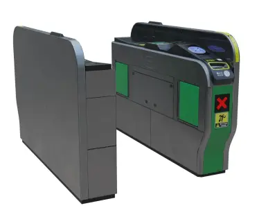 JapaneseSubwayTicketChecker Low-poly 3D model