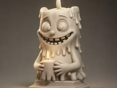 Meltwick the Grin Candle 3D print model