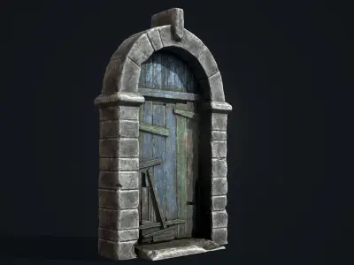 Old Door Low-poly 3D model