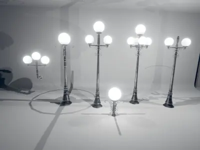 Street Lamps Low-poly 3D model