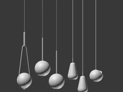 Pendant Light Collection 3D model