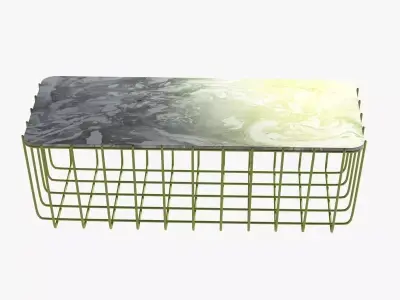 Blu Dot Scamp Large Table - Marble Top 3D model