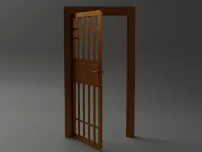 Door prison Low-poly 3D model