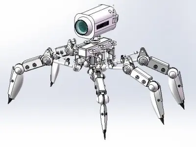 Spider-like investigative robot 3D model