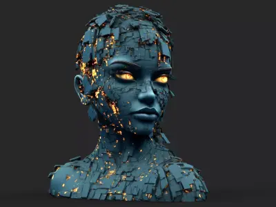 Cybernetic Humanoid High Detail 3D model