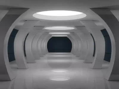 Sci Fi Room Low-poly 3D model