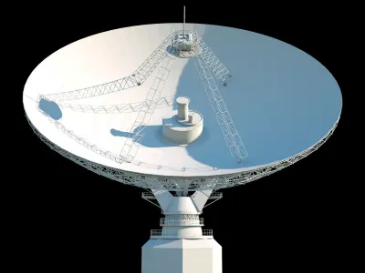 Large radio telescope 3D model