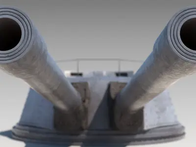 Warship Turret  3D model