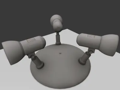 Modern wall lamp Free low-poly 3D model