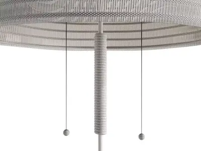 1950s Mid-Century Modern Brass Floor Lamp 3D model