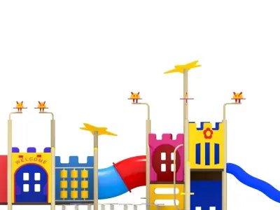 Kids Playground Low-poly 3D model shop