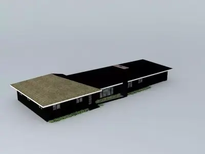 House with roof Free 3D model