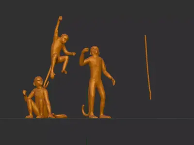 The Monkey Lamp 3D print model