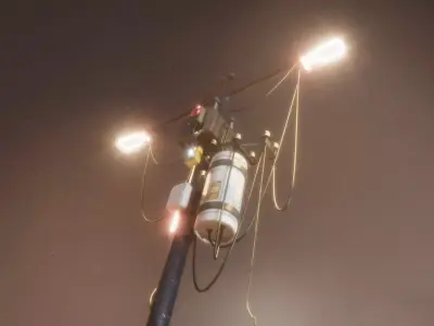 Street Light - Si-Fi City Street Light  Low-poly 3D model