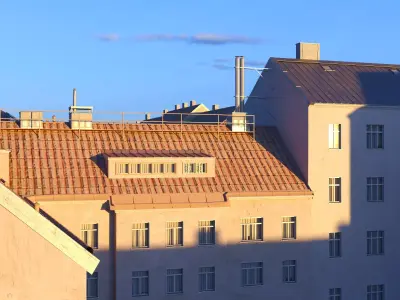 Countyard Facade Residantial Building  3D model