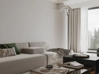 apartment interior scenes     3D model order