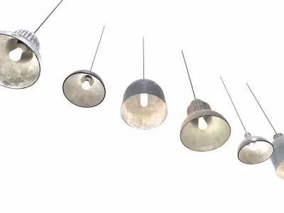 Factory  Warehouse and Hangar lights Low-poly 3D model