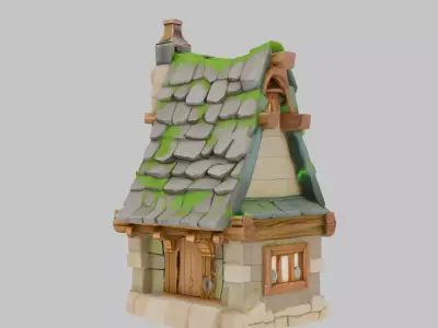 Enchanted Cottage 3D Model Low-poly 3D model