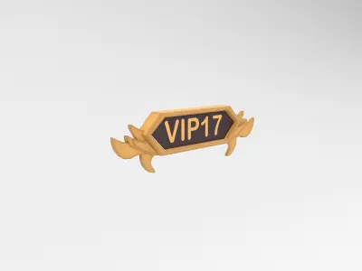 Game VIP Symbol v4 003 Low-poly 3D model