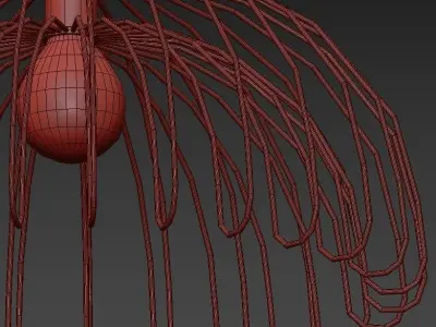 Varaluz pendant light with wires hanging from it 3D model