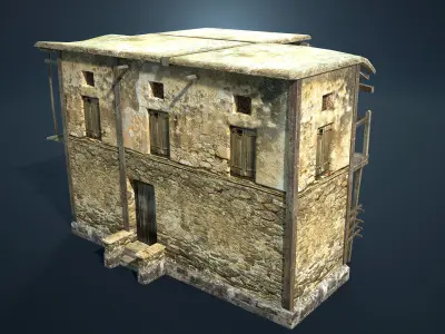 Arab Mountain Village Collection Low-poly 3D model