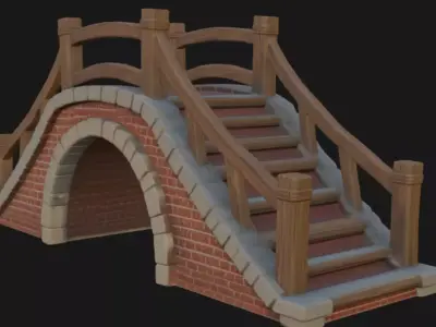 Realistic Bridge 3d Model 3D model
