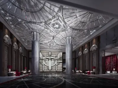 hotel lobby 3D model