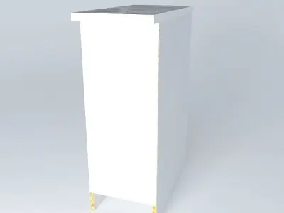 Cabinets cabinet with orange door Free 3D model