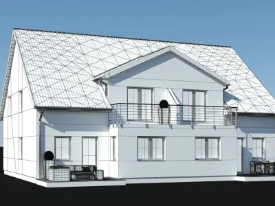 Family House 3D model 4