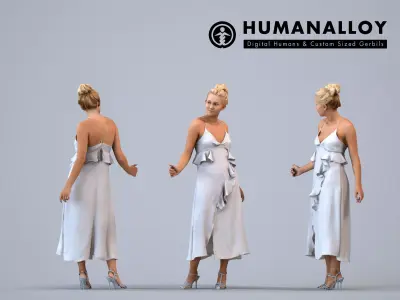 Basics0309 - A set containing 5 models of male and female 3D model