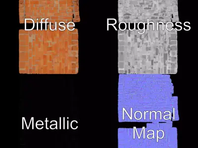 Rustic Brick Wall model pack Texture get