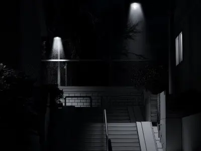 Urban View of Japan Low-poly 3D model